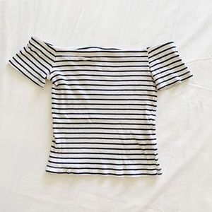 H&M Off shoulder striped top